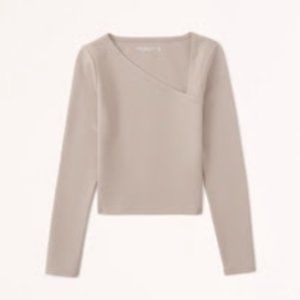 Long-Sleeve Asymmetrical Ponte Top